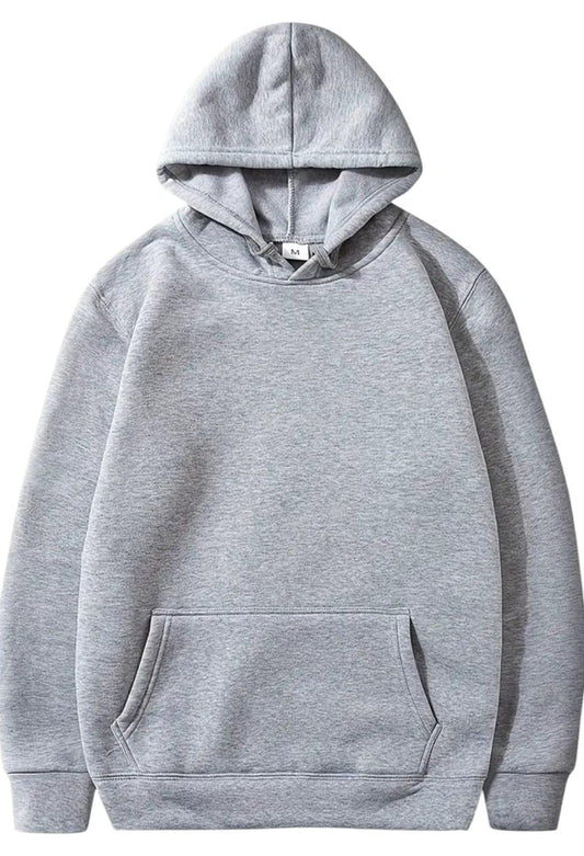 Cotton Plain Round Neck Hoodie