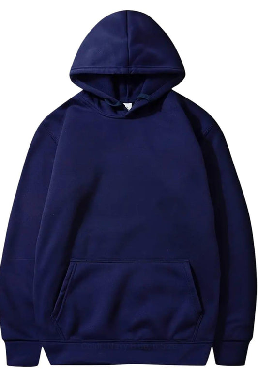 Cotton Plain Round Neck Hoodie